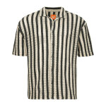 Chemise manches courtes en coton troy crastr noir