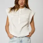 Chemise manches courtes edda en coton blanc