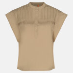 Chemise manches courtes edda en coton beige