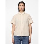 Chemise manches courtes sally beige en coton ava