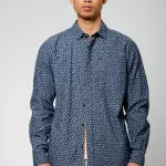 Chemise manches longues en coton baley bleu marine