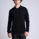 Chemise noire en cachemire