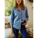 Chemise omine - bleue en coton