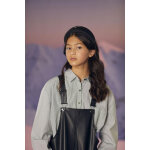 Chemise fille oversize ginagi  rayures vertes en coton pour fille
