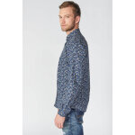 Chemise paster bleu en coton