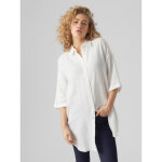 Chemise regular fit col chemise manches 2 / 4 extra long blanc en coton Chemise regular fit col chemise manches 2 / 4 extra long blanc en coton