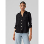 Chemise regular fit col chemise manches longues longueur regular noir en viscose yas Chemise regular fit col chemise manches longues longueur regular noir en viscose yas