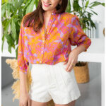 Chemisier nour rose en coton Chemisier nour rose en coton