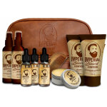 Coffret doin complet de la barbe - trousse + huiles + lotions + cire + peigne Coffret doin complet de la barbe - trousse + huiles + lotions + cire + peigne