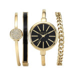 Coffret montre et bracelet acier dor� anne klein ak - 1470gbst