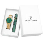 Coffret montre femme pierre lannier betty - 351j562 bracelet cuir vert