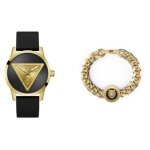 Coffret montre homme guess box montre et bijou - jubs05120jwygbks bracelet silicone noir