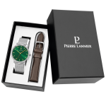 Coffret montre homme pierre lannier essential - 386c171 bracelet cuir marron