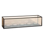Coffret photophore 5 bougies en verre noir Coffret photophore 5 bougies en verre noir