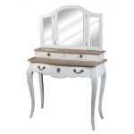 Coiffeuse 3 tiroirs bois blanc mansa