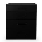 Coiffeuse compacte avec miroir led, tiroir et pouf intgr germina xl noir