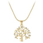Collier arbre de vie par so charm ; orn�e de cristaux swarovski ; bs2037 - dore - collier