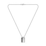 Collier boss homme en acier argent