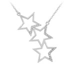 Collier toiles par so charm ; orne de cristaux swarovski ; bs3175 - argent