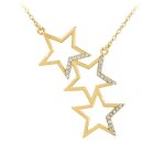 Collier toiles par so charm ; orne de cristaux swarovski ; bs3175 - dore