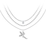 Collier fe par so charm ; orne de cristaux swarovski ; bs065 - sn016 - crys + b2385 - argent + b2382 ...