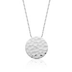Collier fantaisie pendentif martelé femme argent maison de la bijouterie wyz60045 Collier fantaisie pendentif martelé femme argent maison de la bijouterie wyz60045