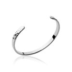 Bracelet jonc femme fantaisie effet martel argent maison de la bijouterie vyz4zu56