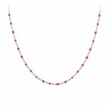 Collier femme - b2380 - rouge - ang�le m
