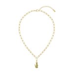 Collier femme lacoste crocodile - 2040362 acier doré ajustable circonference interieure 457 mm Collier femme lacoste crocodile - 2040362 acier doré ajustable circonference interieure 457 mm