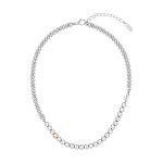 Collier femme lacoste orbe - 2040335 acier argent ajustable circonference interieure 406 mm