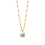 Collier femme plaqu or oxyde de zirconium 5mm maison de la bijouterie uw30w545