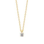 Collier femme plaqu or oxyde de zirconium 4mm maison de la bijouterie uw30w445