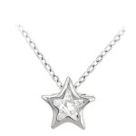 Collier femme so charm - b3085 - argent - collier �toile argent�