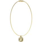 Collier homme en acier dor� champions