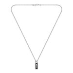 Collier homme boss bijoux kassy emblem - 1580677 acier argent