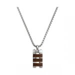 Collier homme jourdan mg029h - badi - acier argent