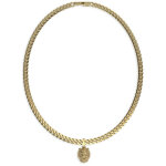 Collier homme jumn01301jwyg lion king acier dor