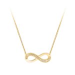 Collier infini par so charm ; orn�e de cristaux swarovski ; bs1238 - dore