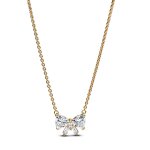 Collier n?ud scintillant dor