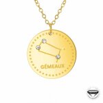 Collier et pendentif ath�me b2449 - gemeaux femme