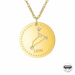 Collier et pendentif ath�me b2449 - lion femme