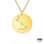 Collier et pendentif ath�me b2449 - taureau femme