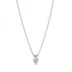 Collier avec pendentif double coeur scintillant - pandora timeless