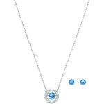 Collier et pendentif swarovski 5480485 - collier et pendentif set cristaux bleus femme