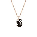 Collier femme swarovski swan - 5678046 noir, doré rose Collier femme swarovski swan - 5678046 noir, doré rose