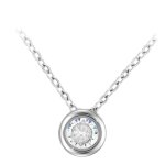 Collier rond par so charm ; orn�e de cristaux swarovski ; bs3086 - argent