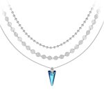 Collier par so charm ; orn�e de cristaux swarovski ; bs4400 - bebl - sn016 + b2392 - argent + b2385 - ...