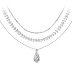 Collier par so charm ; orn�e de cristaux swarovski ; bs4402 - crys - sn016 + b2881 - argent + b2387 - ...