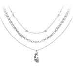 Collier par so charm ; orn�e de cristaux swarovski ; bs4407 - crys - sn016 + b2378 - argent + b2370 - ...