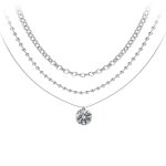 Collier par so charm ; orn�e de cristaux swarovski ; bs4409 - crys - sn016 + b2378 - argent + b2385 - ...